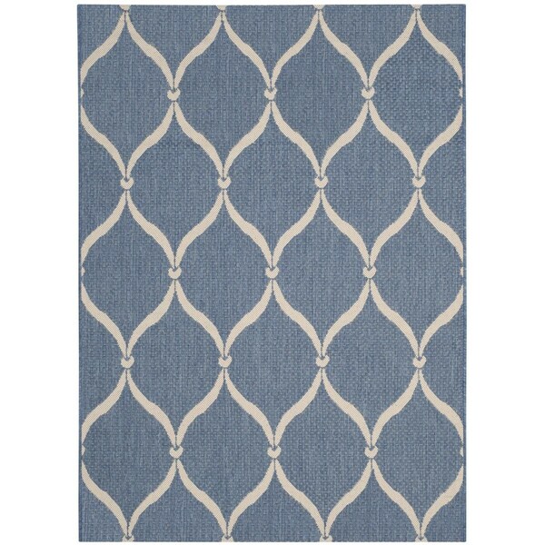 Safavieh 2 ft. x 3 ft. 7 in. Courtyard Blue & Beige Rectangle Area Rug CY6654-233-2 - main